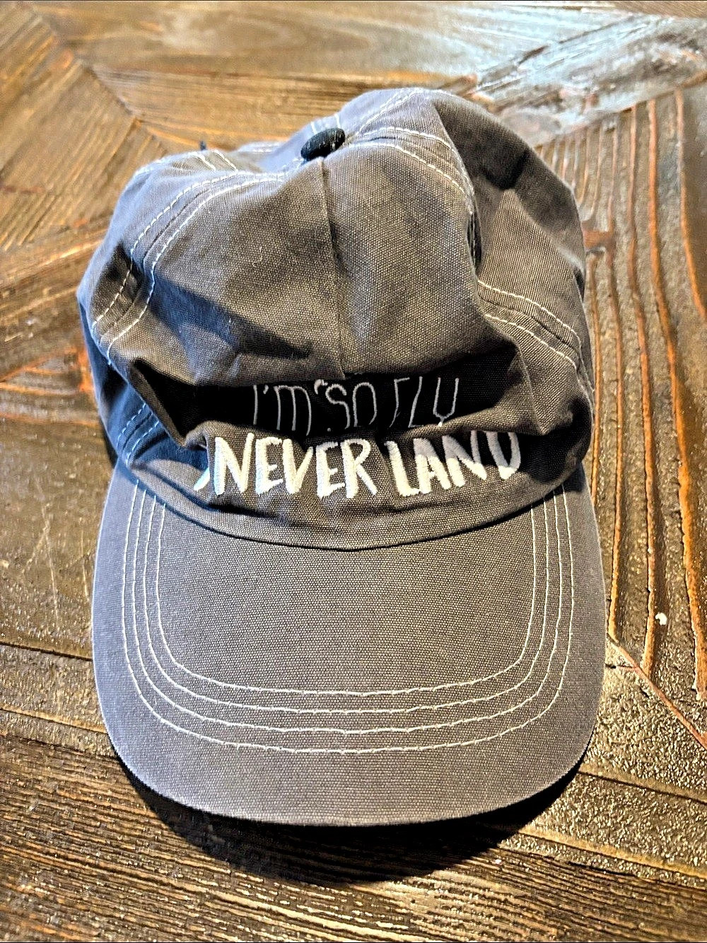 Disney Parks Peter Pan I'm So Fly I Never Land Dad Hat Gray Cap